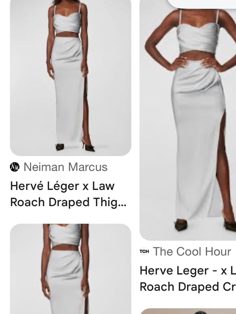 Herve Leger Metallic Bronze-Beige Bandage Maxi Dress M 10
